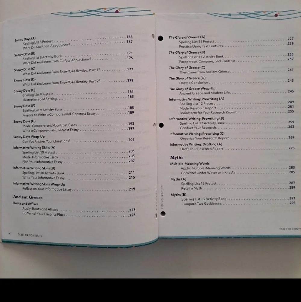 K12 Summit Curriculum English Language Arts Activity Book #3 Home Schooling Used
